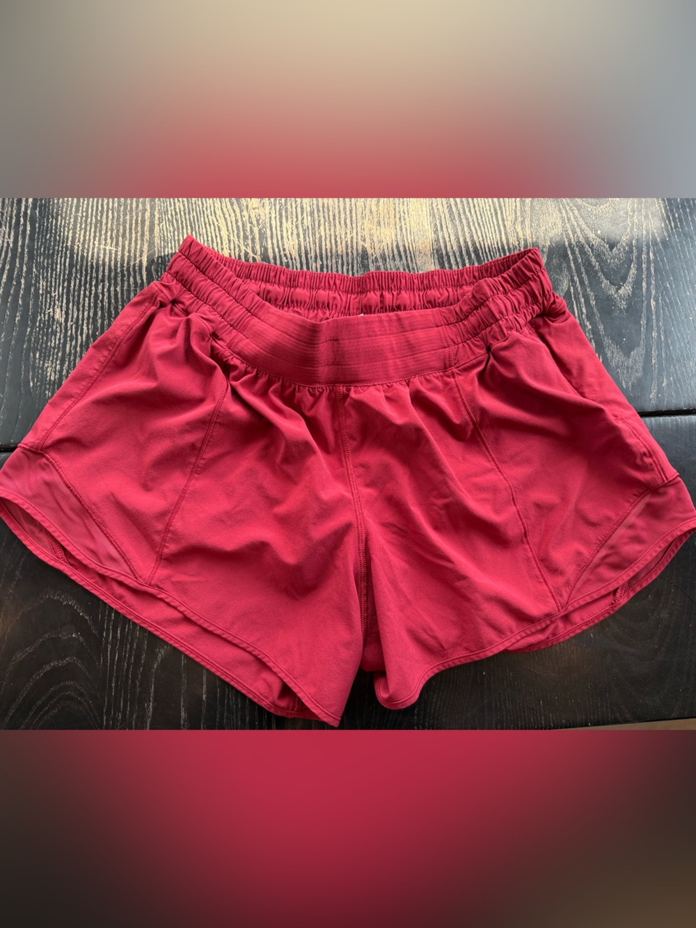 lululemon athletica Womens Berry Red Running Shorts